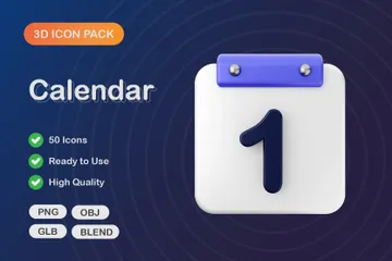 Calendário Pacote de Icon 3D