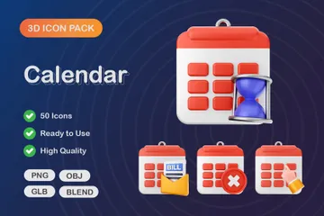 Calendario 3D Icon Pack