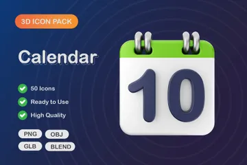 Calendário Pacote de Icon 3D