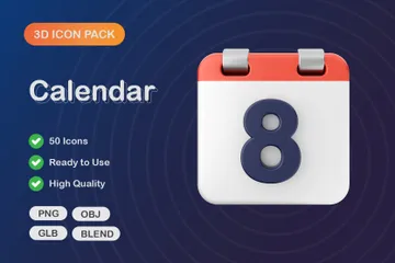 Calendário Pacote de Icon 3D