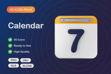 Calendário Pacote de Icon 3D