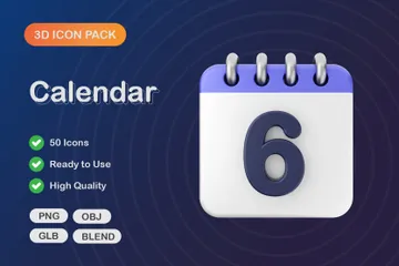 Calendário Pacote de Icon 3D