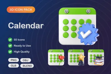 Calendário Pacote de Icon 3D