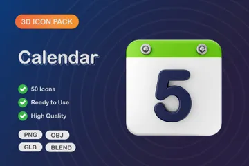 Calendário Pacote de Icon 3D