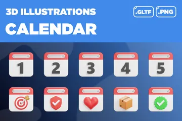 Calendario 3D Icon Pack