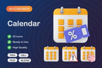 Calendrier Pack 3D Icon