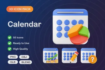 Calendrier Pack 3D Icon