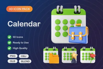 Calendrier Pack 3D Icon