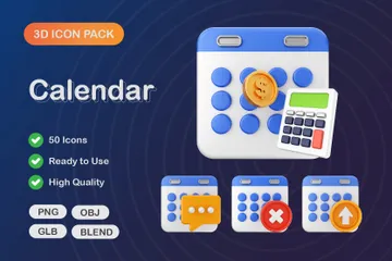 Calendrier Pack 3D Icon