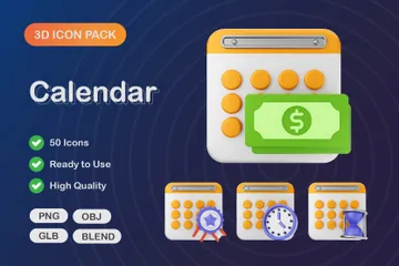 Calendrier Pack 3D Icon