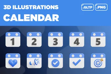 Calendrier Pack 3D Icon