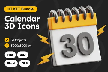 Calendrier Pack 3D Icon