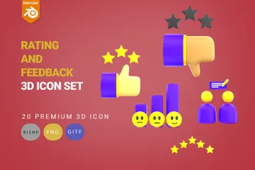 Calificación y comentarios Paquete de Icon 3D