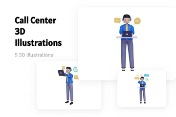 Call Center 3D Illustration Pack
