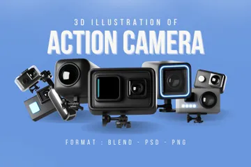 Câmera de ação Pacote de Icon 3D