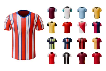 Camisa de futebol Pacote de Icon 3D