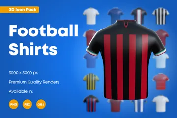 Camisas de futebol Pacote de Icon 3D
