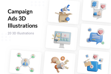 Campaign Ads 3D Illustration Pack