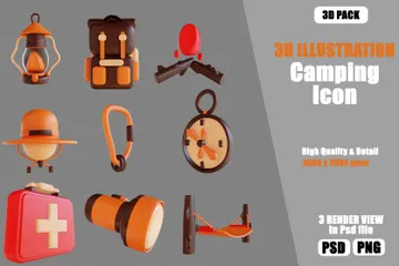 Camping 3D Illustration Pack