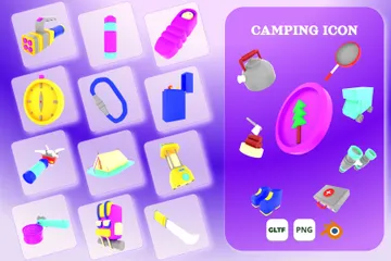 Camping 3D Icon Pack