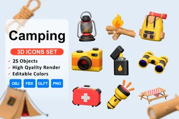 Camping 3D Icon Pack