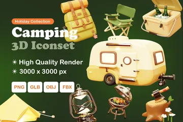 Camping 3D Icon Pack