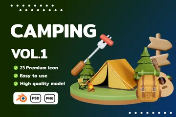 Camping 3D Icon Pack