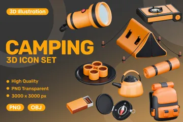 Camping 3D Icon Pack