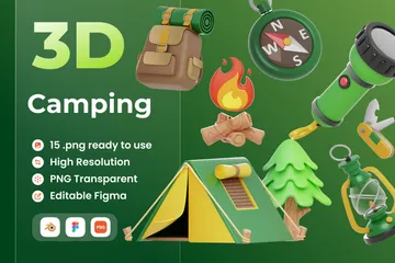 Camping 3D Icon Pack