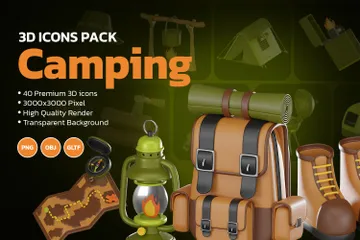 Camping 3D Icon Pack