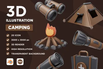 Camping 3D Icon Pack