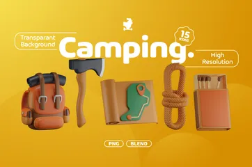 Camping 3D Icon Pack