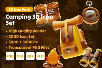 Camping 3D Icon Pack