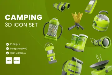 Camping 3D Icon Pack