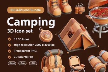 Camping 3D Icon Pack