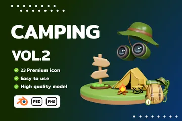 Camping 3D Icon Pack