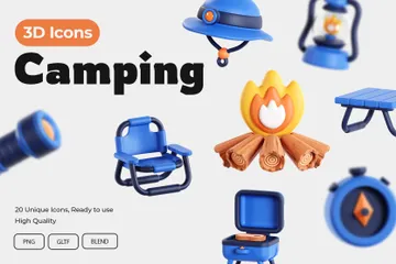キャンプ 3D Iconパック