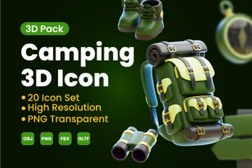 CAMPING 3D Icon Pack