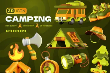 キャンプ 3D Iconパック
