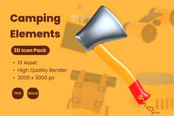 Camping Elements 3D Icon Pack