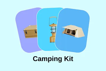 Camping Kit 3D Icon Pack