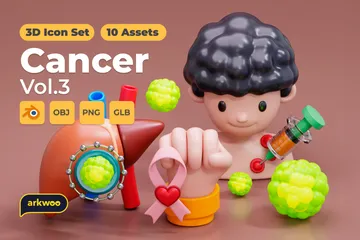 Cáncer vol. 3 Paquete de Icon 3D