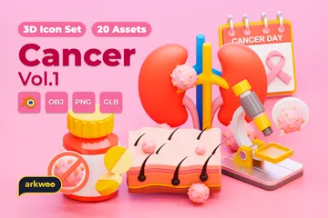 Cancer Vol 1 Pack 3D Icon