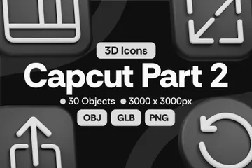 Capcut Parte 2 Pacote de Icon 3D