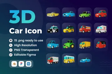 Car 3D Icon Pack
