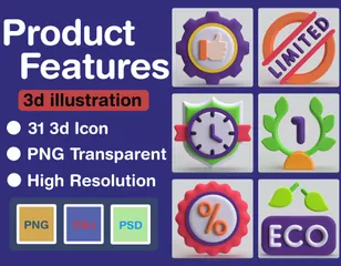 Características del producto Paquete de Icon 3D