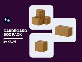 Cardboard Boxes 3D Illustration Pack