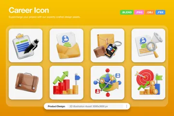 Career 3D Icon Pack