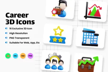 Career 3D Icon Pack