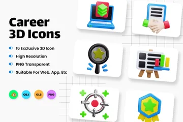 Career 3D Icon Pack